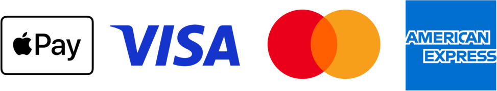 Accepted payment methods: Apple Pay, Visa, Mastercard, American Express